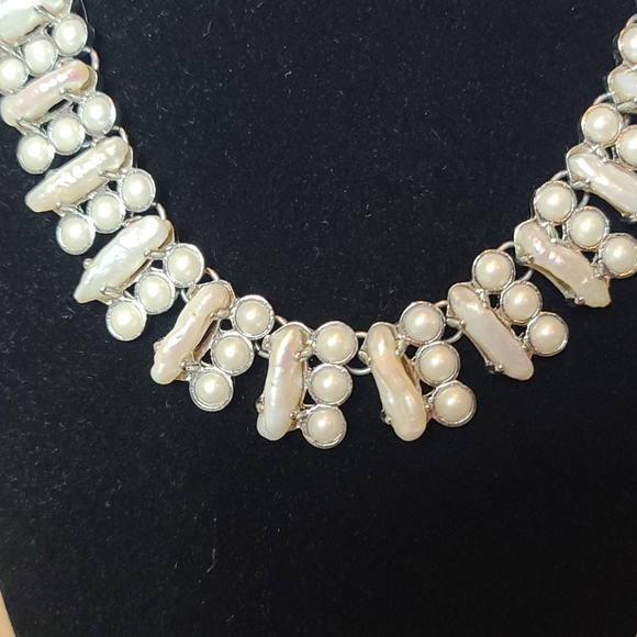 Real Pearl set - necklace and ring - Picture 2 of 5